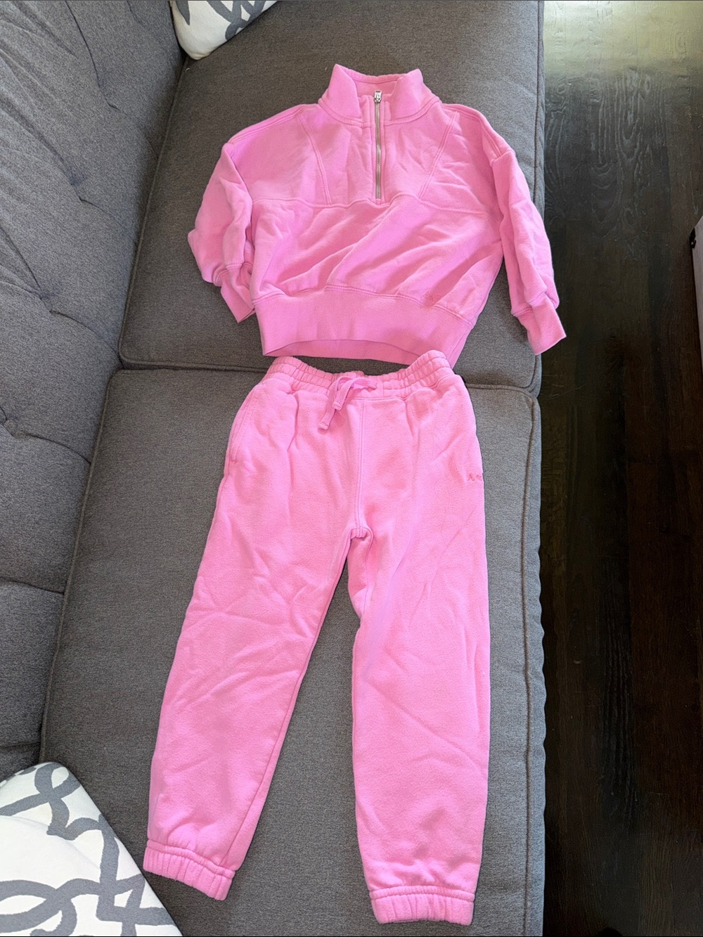 Abercrombie & Fitch Pink Kids Matching Sweatshirt & Joggers Set
